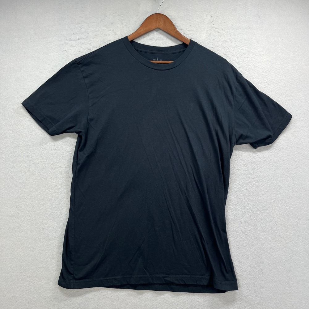 Fresh Clean Tees T Shirt Mens Large Black Crew Neck Short Sleeve Cotton Blend